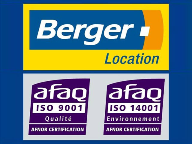 Les certifications de Berger Location renouvelées pour 2024, 2025 et 2026