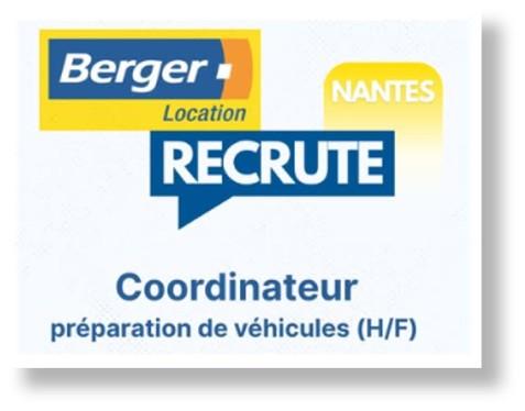 L'agence Berger Location de Nantes recrute un coordinateur (H/F) pour la préparation des véhicules de location | image 1