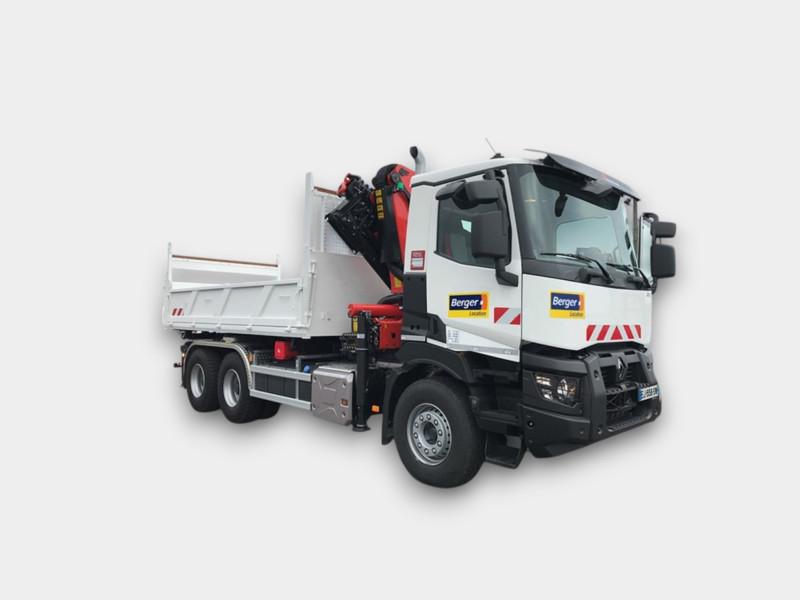 Camion benne grue 6x4 bibenne 26T