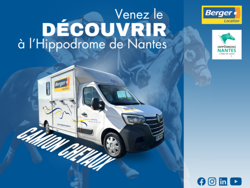 La location camion chevaux se place sur la ligne de départ à l’Hippodrome de Nantes