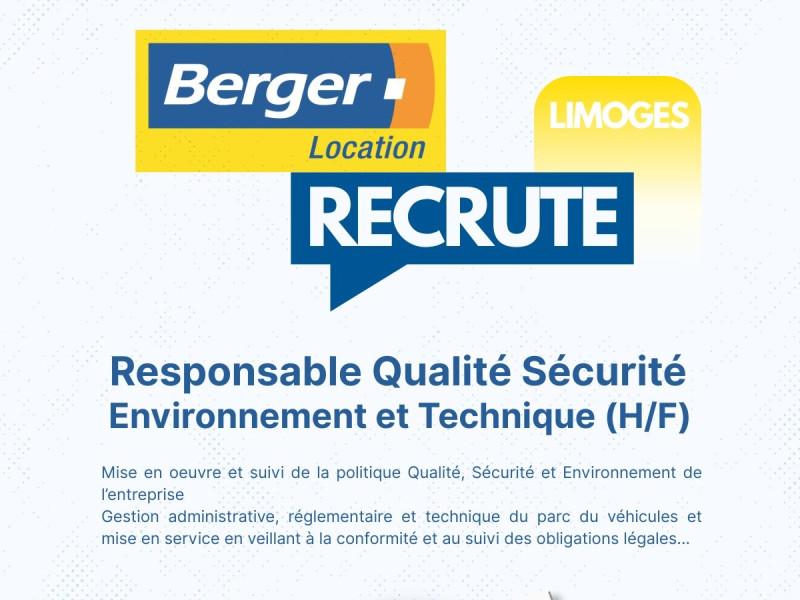 Le siège de Berger Location, à Limoges, recrute un(e) responsable QSE