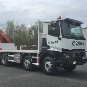 Renault C 430 32 8x4 plateau-grue